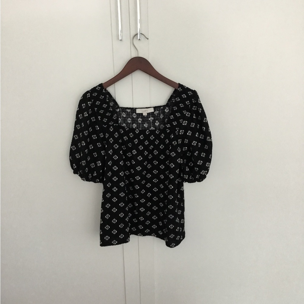 N - Petite Puff Sleeve Square Neck Top Size L